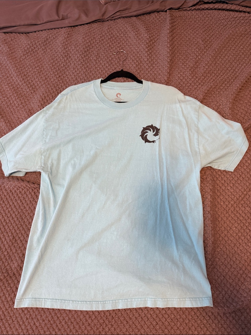 Wave Riding Vehicles Brand OBX Light Blue Short Sleeve Tee with Brown Logo